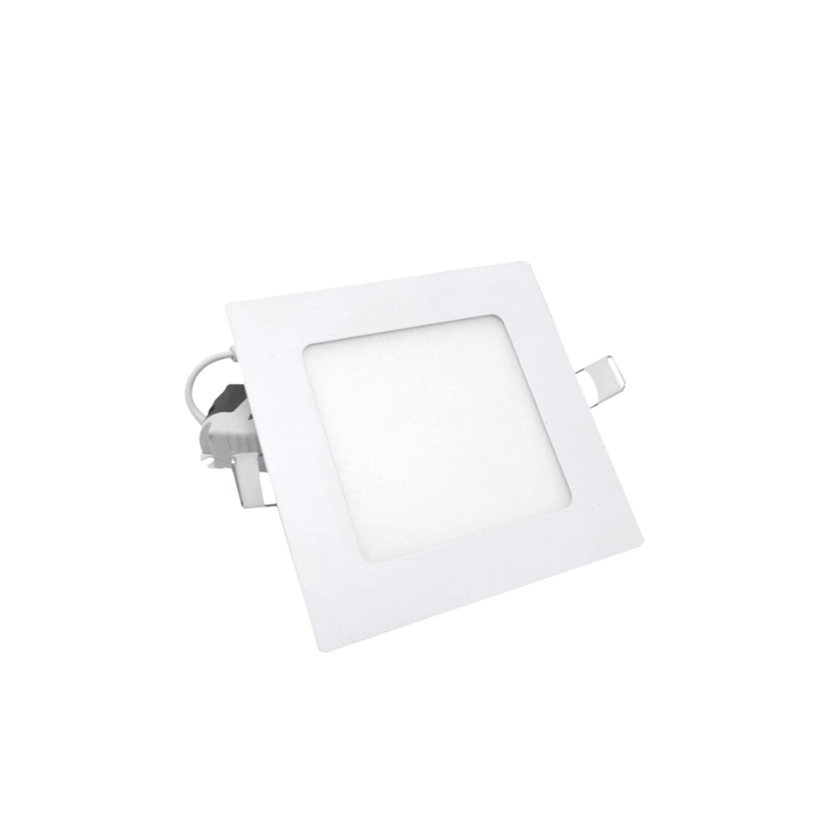 Fi25-6W - Faretti led Incasso - - Faretto LED da incasso 6W quadrato slim  bordo bianco lato 12cm F.I.108-110mm