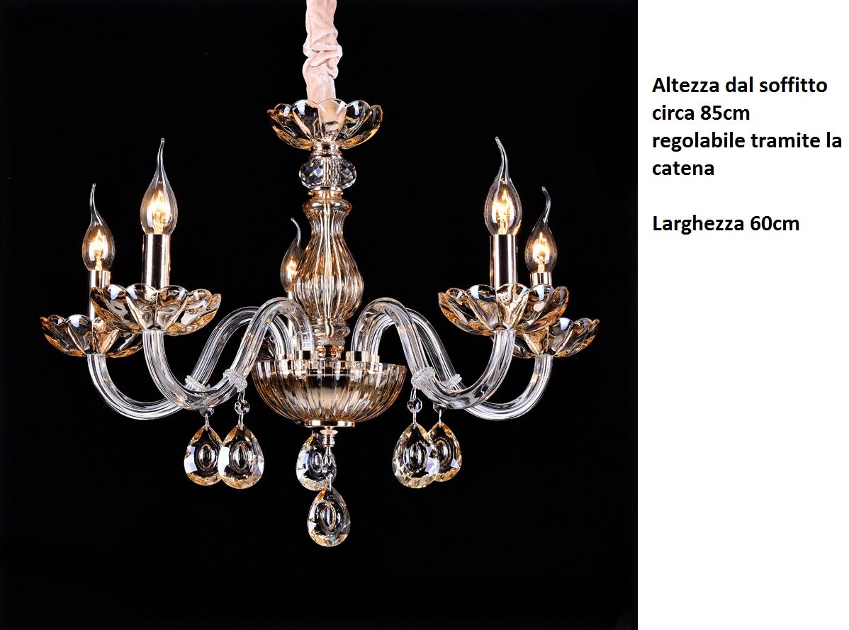 Plafoniera Fiori Cristallo : Lampadario plafoniera moderna soffitto luci bagno oro cristallo