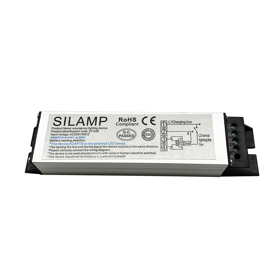 Batteria d'emergenza a litio 3.7V-230V intensita' di corrente 2500 mA