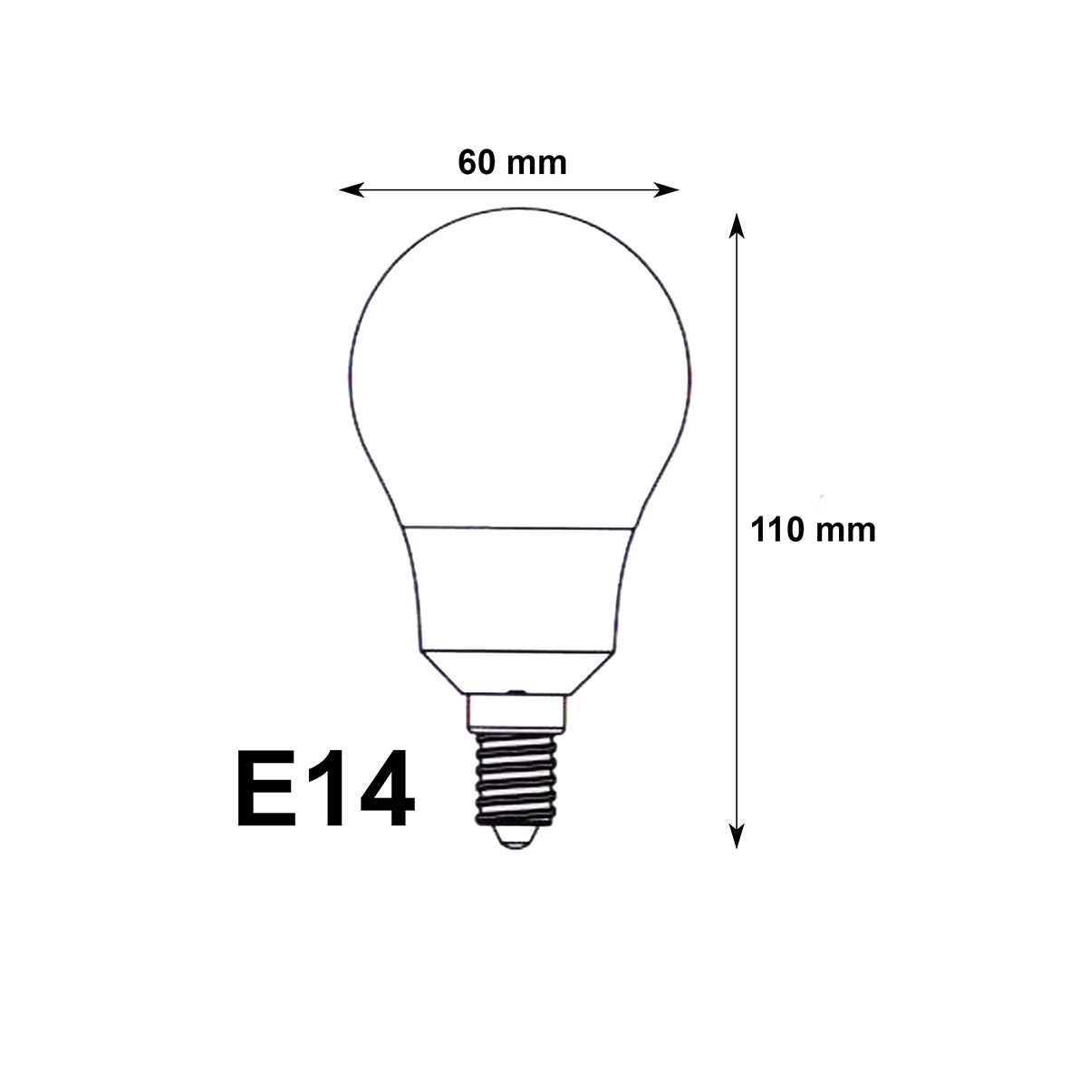 LE14-5-8W - Lampadine Led E14 - - - Lampadina a Led E14 8w miniglobo G45  220v passo attacco piccolo LE14-5-8W