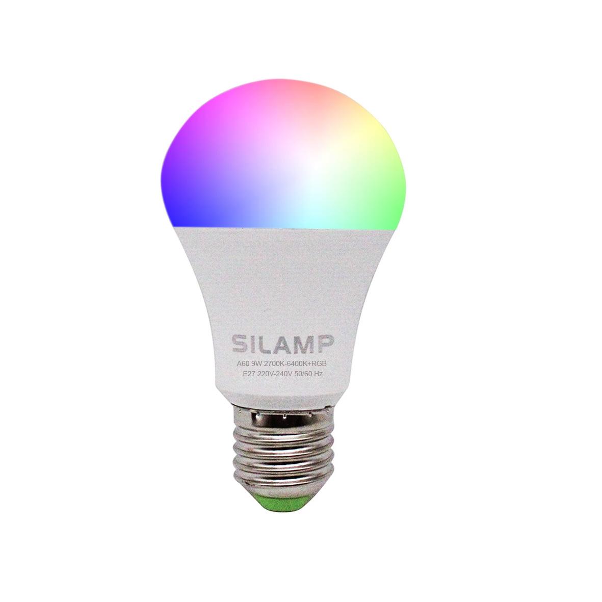 LAMPADINA LED SMART E27 A60 9W 220V RGBW CCT WIFI LUCE DIMMERABILE E REGOLABILE