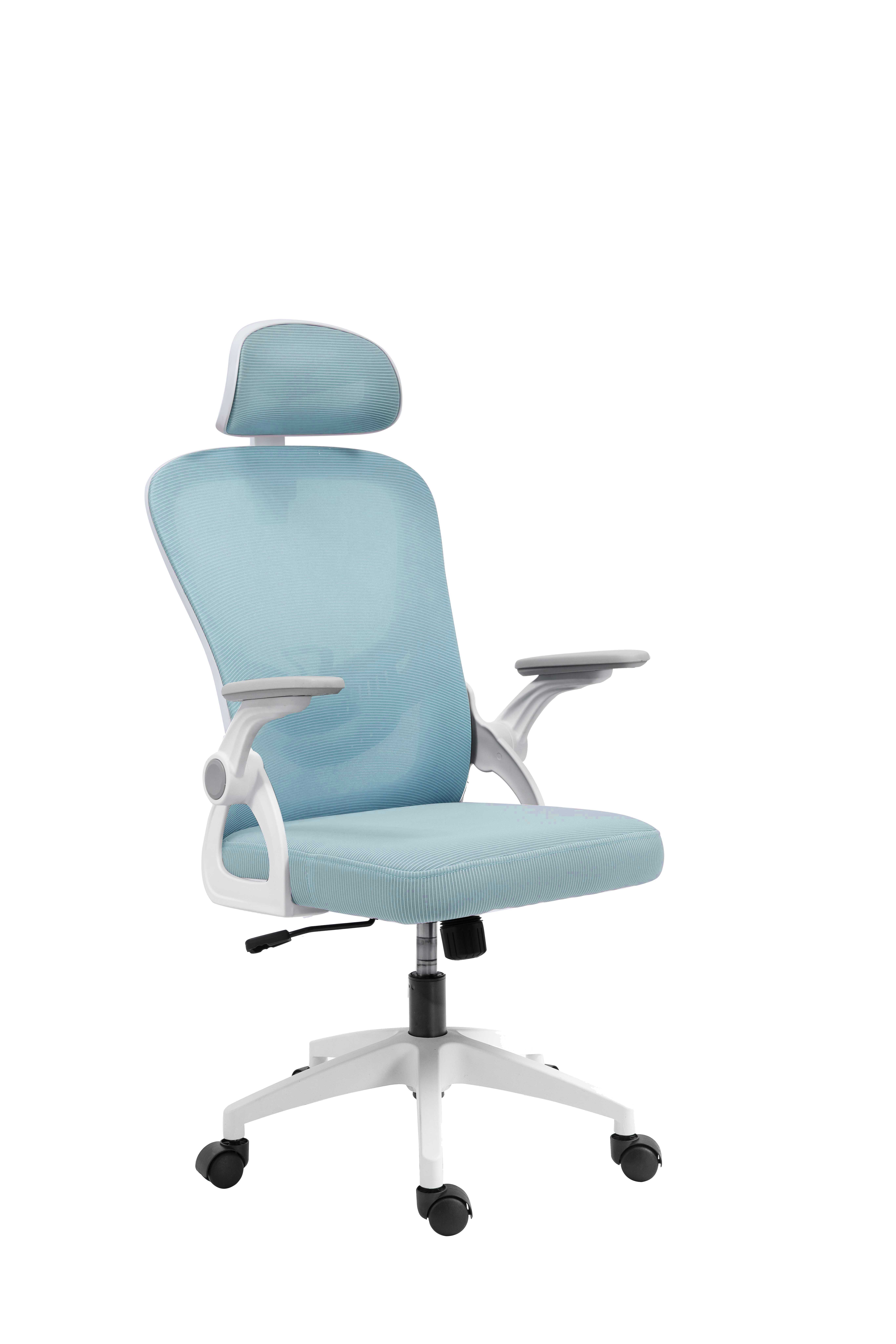 Sedia turchese Ergonomica da Ufficio con Altezza Regolabile Braccioli Pieghevoli