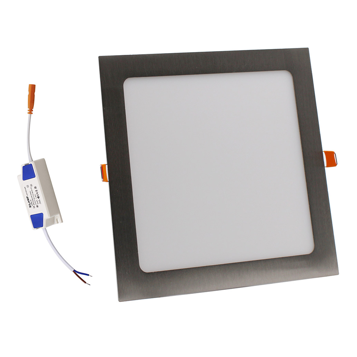 18?W Einbaustrahler Quadratisch Silber 22?cm CCT?Switch 3000?4200?6400?K Ausschnitt 202?212?mm
