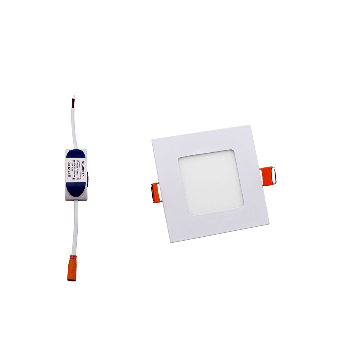 Faretto LED Incasso 3W Quadrato slim 83mm Switch 3000-4200-6400k F.I.72-80mm