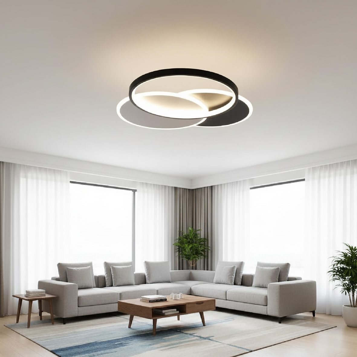 Lustre suspension Riflessi S à 6 sphères en verre fumé V721