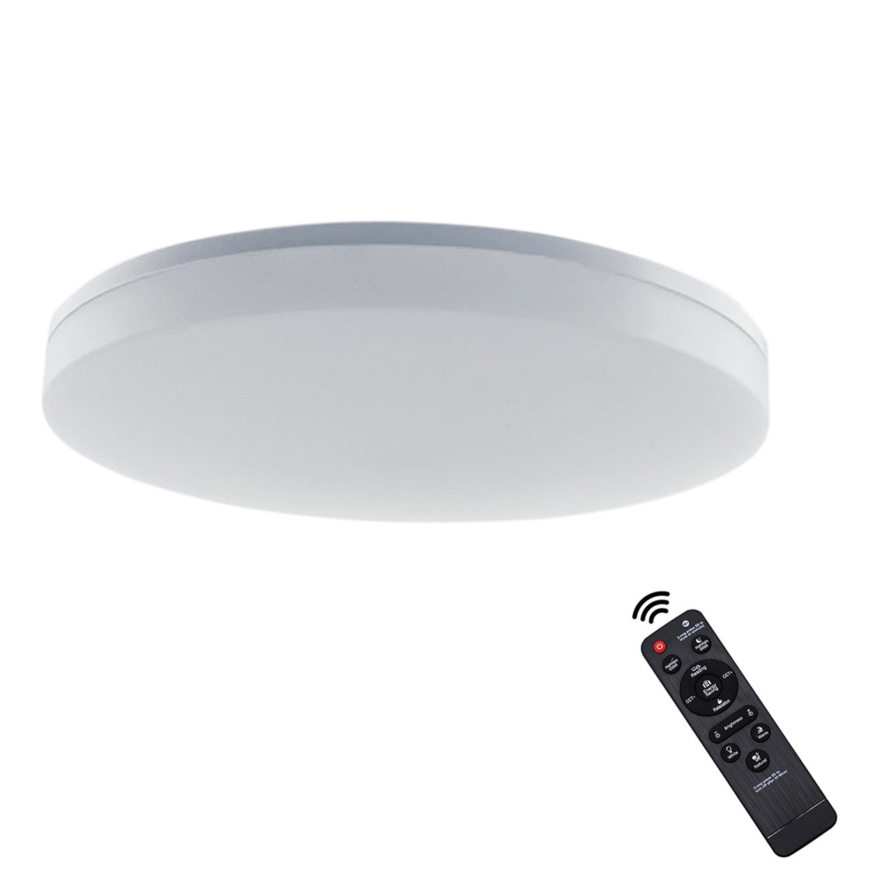 Plafonnier LED 50W CarrÃ© CCT Dimmable 2700K-6500K TÃ©lÃ©commande Incluse