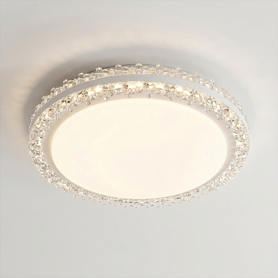 Plafoniera a Soffitto LED 48W Brillante Rotonda 50cm Switch 3000k-4200k-6400k
