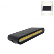 LAMPADA APPLIQUE LED COB DA PARETE 220V 12W NERO DOPPIO LUCE IP 65 DA ESTERNO
