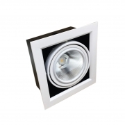 Portafaretto AR111 Orientable 20W con Foco Incluido - Blanco
