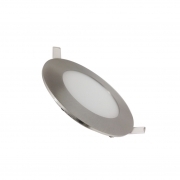 Faretto LED da incasso 3W rotondo bordo slim argento diametro 85mm 72-80 mm