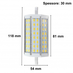 L5-R7S10W - R7s led - - Lampadina r7s led 10W 118mm 42 led Silamp 220v