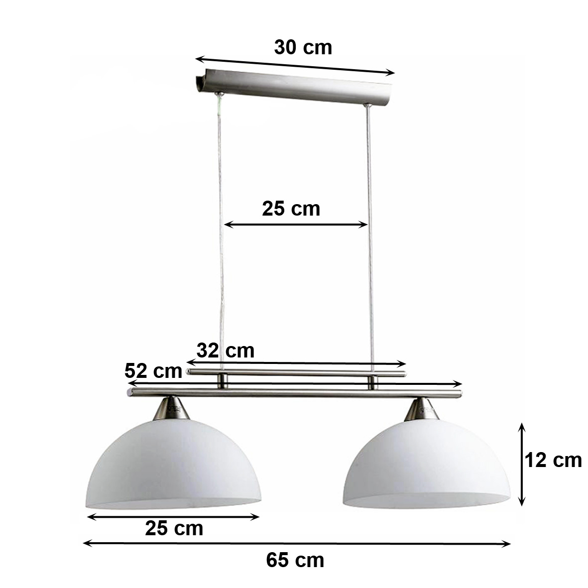 Due P Lampadario moderno a sospensione doppia BOWL 2599/S2