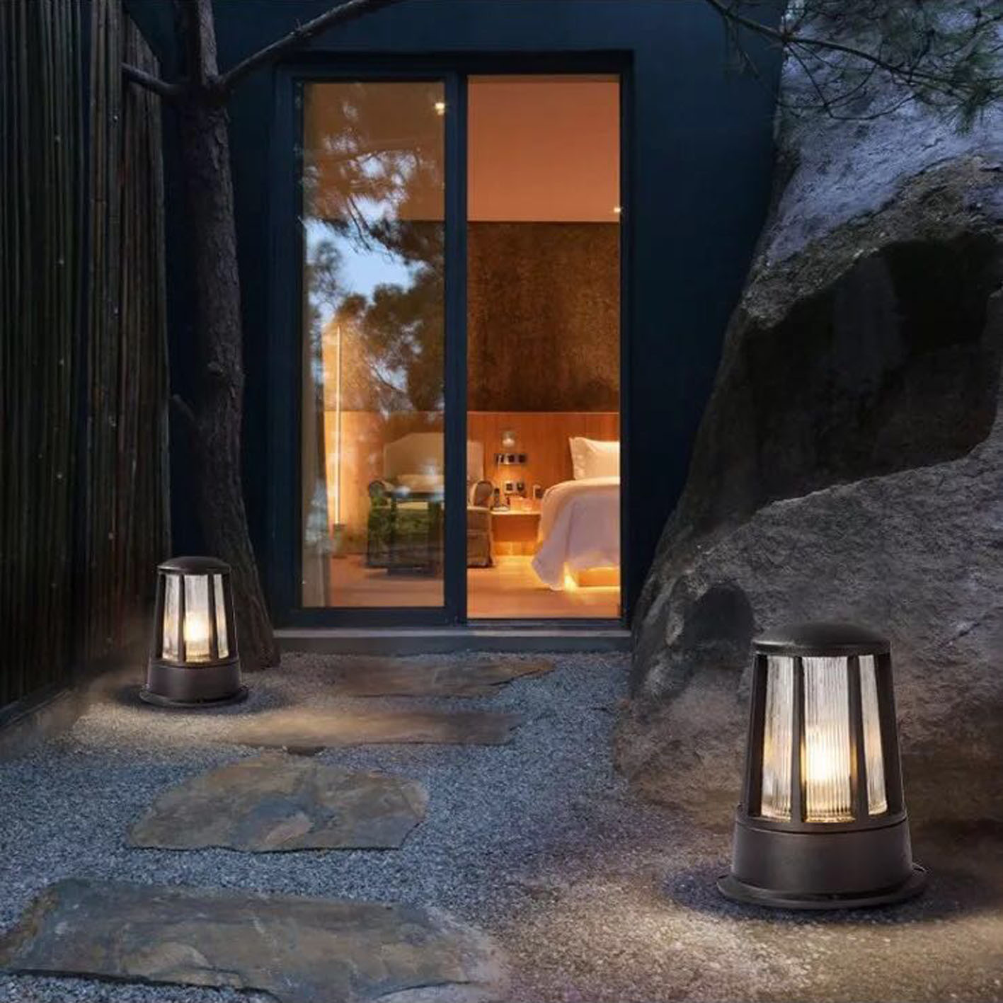 Fg 2 Nero Led Da Esterno Silamp Faro Giardino Moderno Per Esterno Ip65 Nero Per Lampadina E27 Led Fg 2 Nero